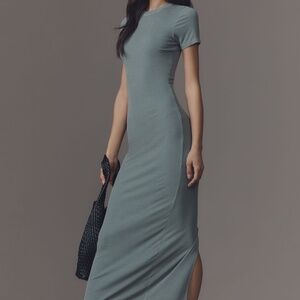 Good American Ribbed Tee Maxi Dress